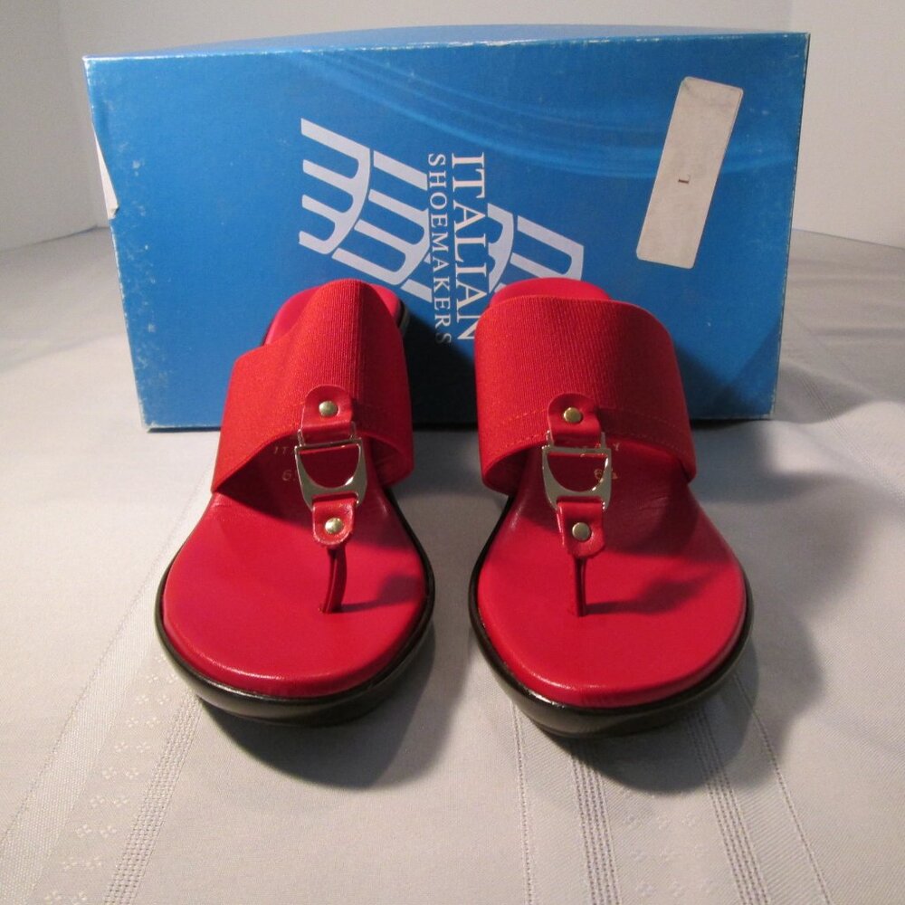 Italian Shoemakers “Cia” Red Sandals – Size 6.5 | New in Box - Picture 5 of 8